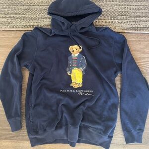 Polo by Ralph Lauren Navy Hoodie with Bear Design